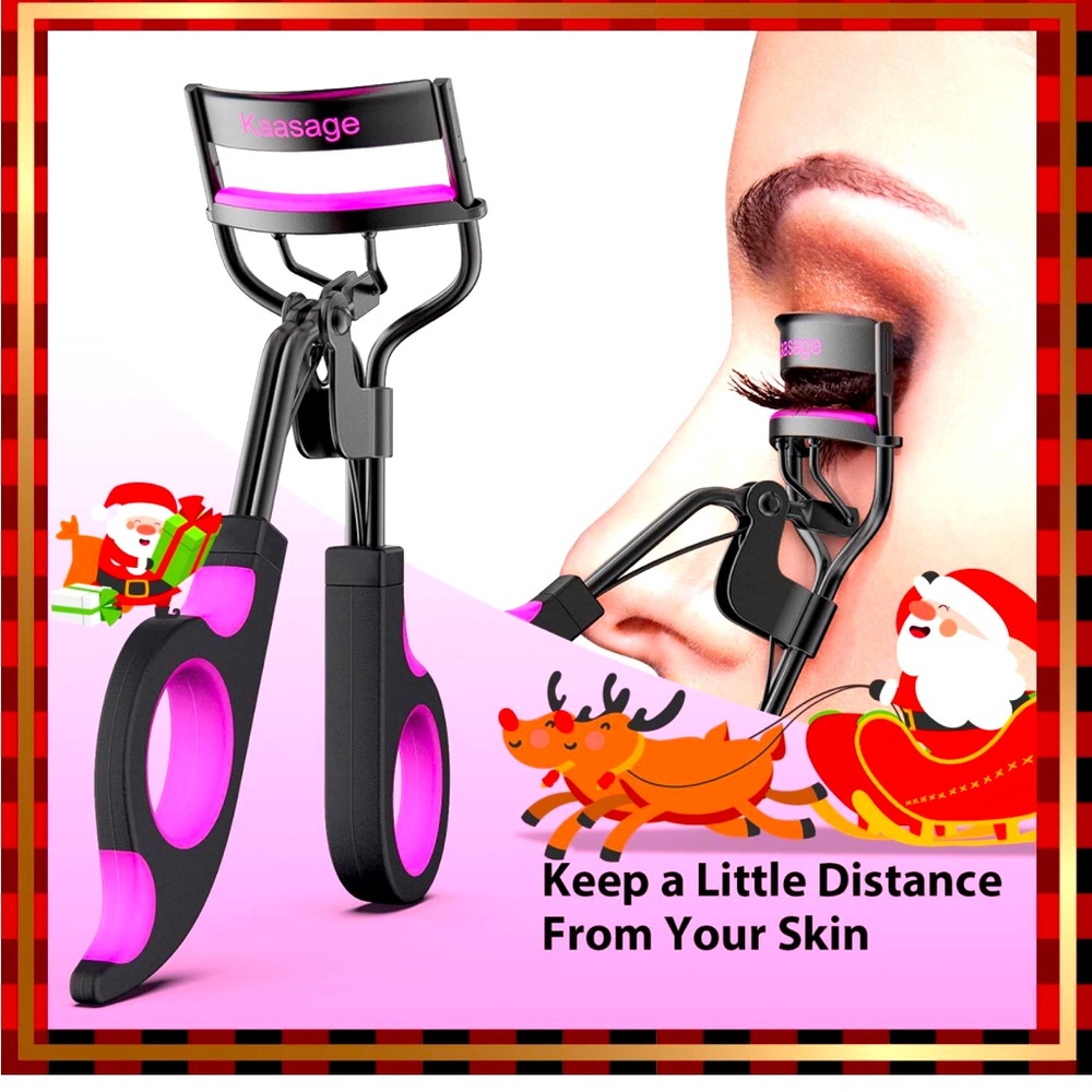 Kaasage Eyelash Curler with Pads Silicone Pads, Get Perfect Curl in 5 Seconds